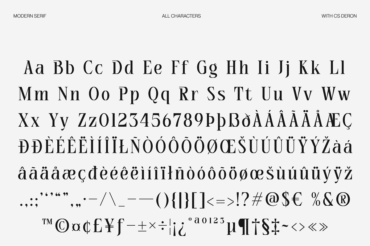 CS Deron – Modern Serif Font, a Serif Font by Craft Supply Co. (Photo 8 of 8)