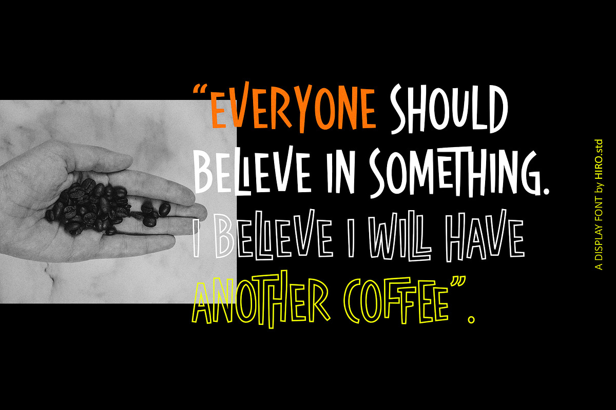 Look Like Coffee - Display Font, a Font by HIRO.std (Photo 7 of 9)
