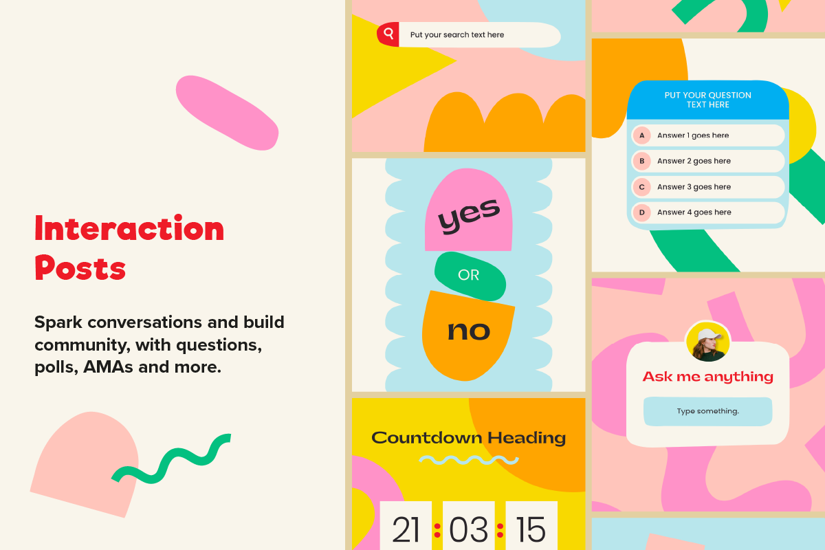 Poppin' Shapes Instagram Posts CANVA, a Social Media Template by Sweet Stash (Photo 4 of 12)