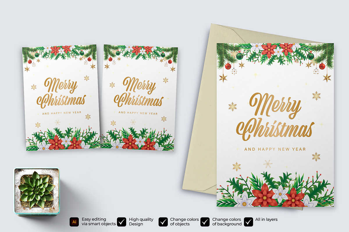 Christmas Invitation Card, a Card Template by graphypix (Photo 3 of 5)
