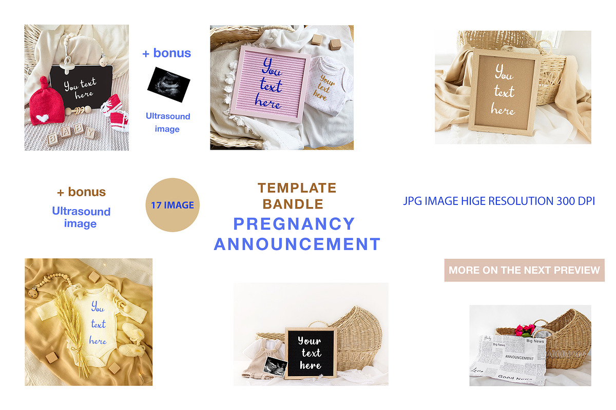 A Template Pregnancy Announcement, a Social Media Template by DigitalStorybyAnna (Photo 2 of 4)
