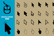 Mouse Cursor and Pointer Icon Set, an Outline Icon by hkmonir (Thumbnail 1 of 2)
