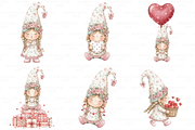 Valentine Gnome Girl Clipart, an Illustration by Markicha Art (Thumbnail 2 of 6)