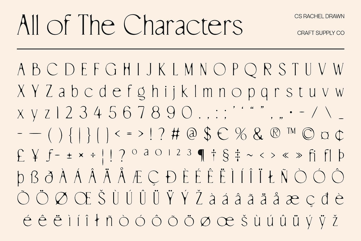 CS Rachel Drawn, a Serif Font by Craft Supply Co. (Photo 8 of 8)