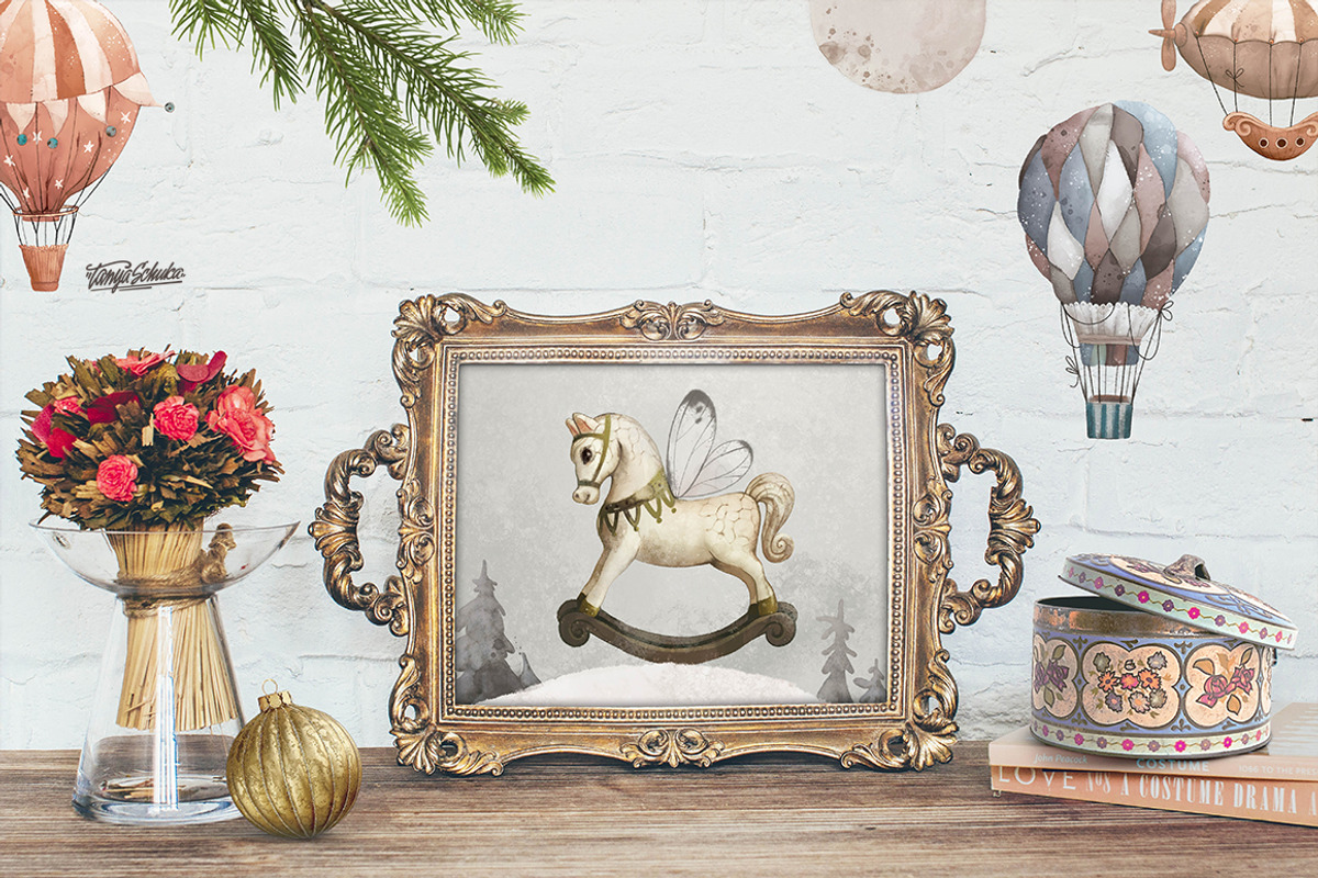 Digital watercolor vintage set, an Animal Illustration by TanyaSchuka (Photo 5 of 5)