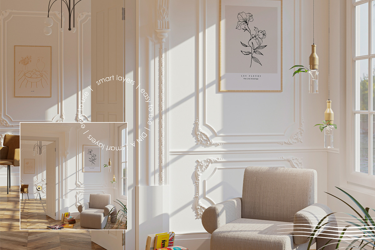 ADELE ROOM | Frame mockup set, a Household Mockup by yuliyuri.studio (Photo 3 of 44)