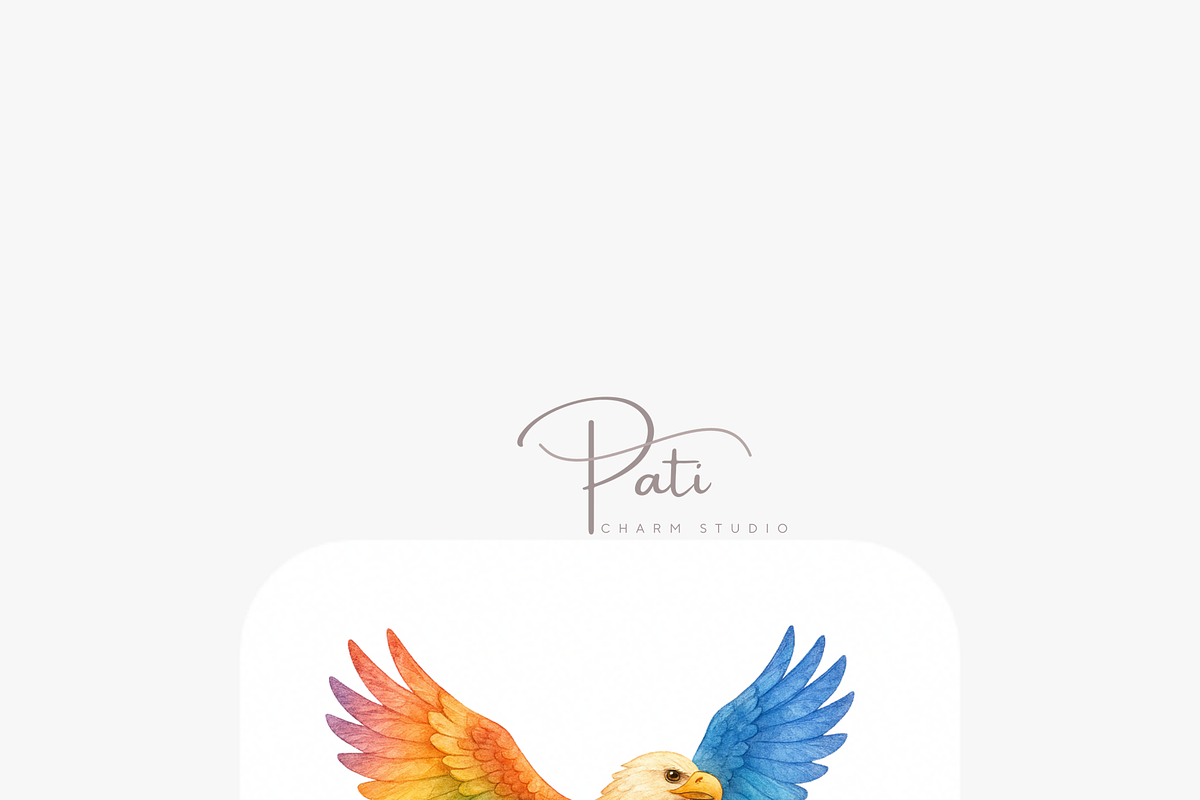 28 Eagle Clipart, an Animal Illustration by Pati Charm Studio (Photo 6 of 8)