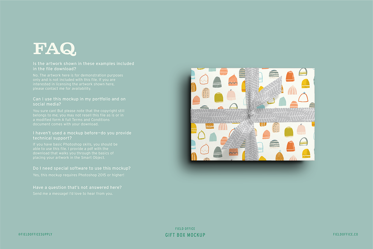 Gift Box Mockup, a Packaging Mockup by Field Office (Photo 4 of 5)