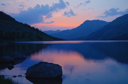 Timelapse of a serene lake reflectin, a Photo by Iftikhar Alam