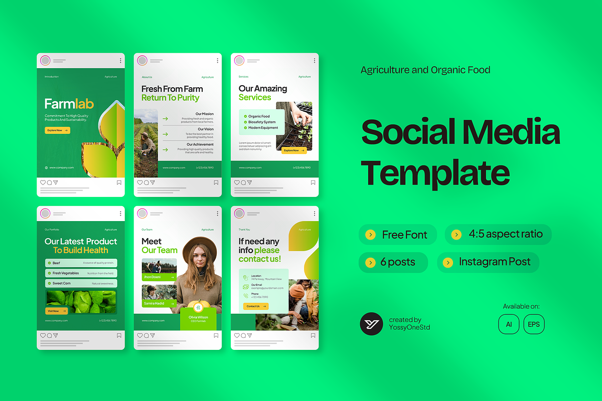 Agriculture and Organic Food, a Social Media Template by YossyOneStd (Photo 1 of 2)