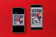 Red Maximalist Veteran Day Flyer Set, a Flyer Template by graphicook (Thumbnail 3 of 3)