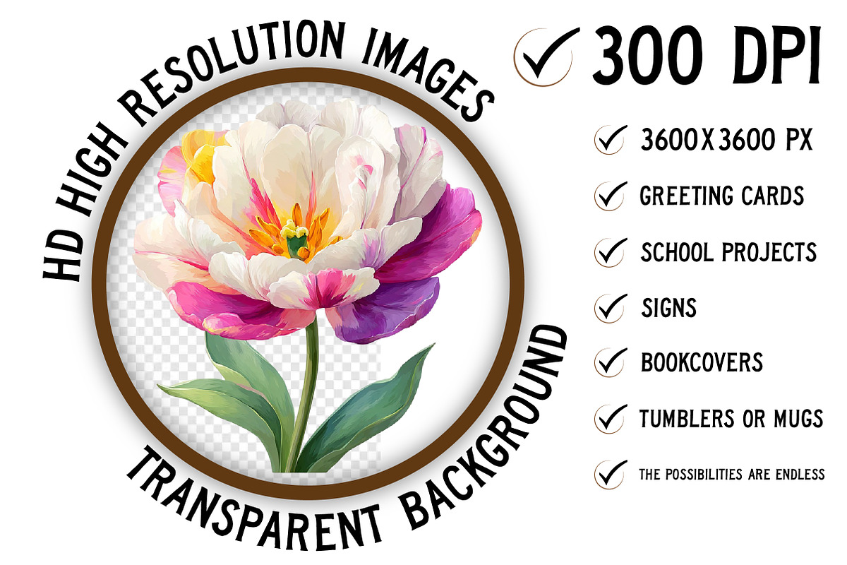 Whimsical Tulip Flower Clipart, an Illustration by Craft Nest (Photo 2 of 11)