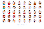 %SALE% -People Avatars Collection, a Work Illustration by VectorVision (Thumbnail 6 of 10)