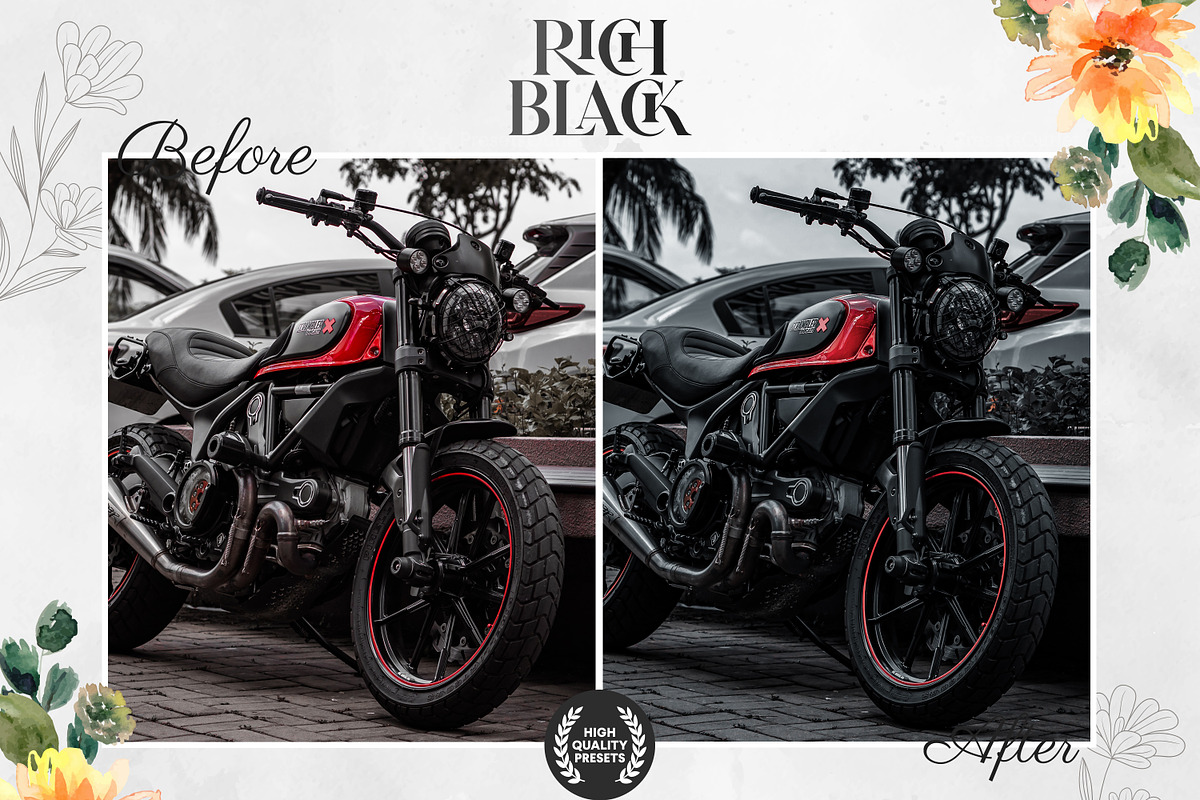5 Rich Black Lightroom Presets, an Action Add-On by Design & Presets Pro (Photo 3 of 7)