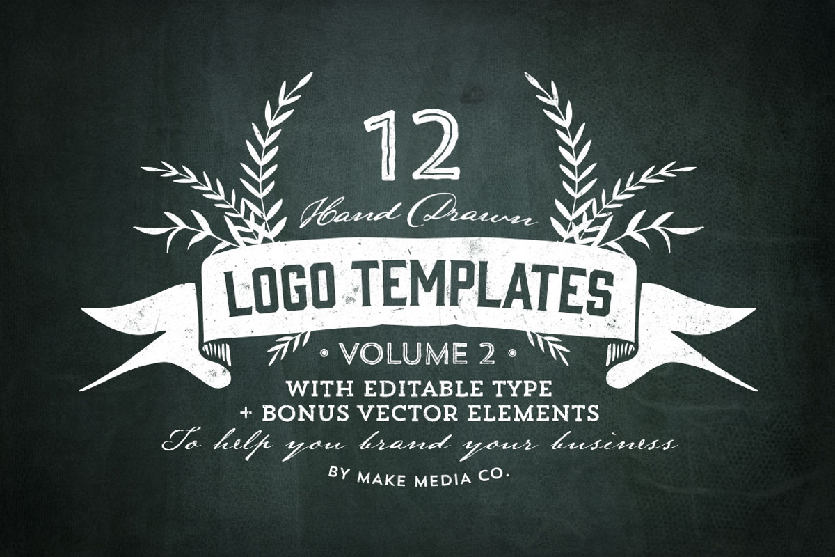 Hand Drawn Logos + Elements Vol. 2