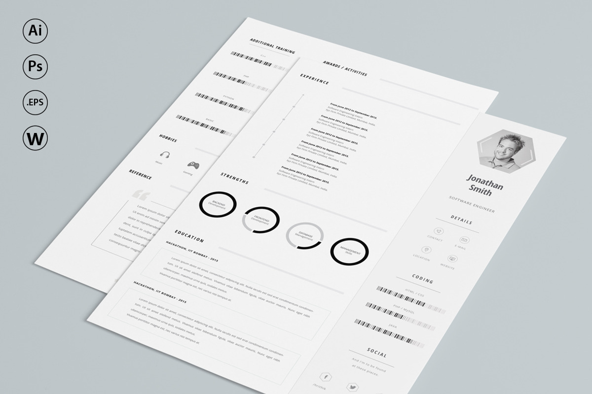 Resume / CV - Elegance, a Resume Template by 3Angle (Photo 5 of 5)