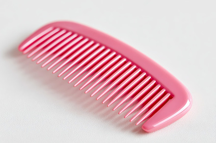 Modern pink comb designed for effortless hair care and styling at home, a Beauty & Fashion Photo by AlyaAnd