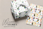 Wine Stories watercolor illustration, a Food Illustration by CrystalinaShop (Thumbnail 10 of 11)