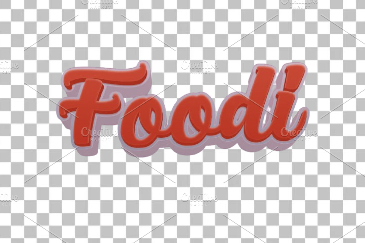Foodi PSD 3D Editable Text Effect, a Layer Style Add-On by TrueVector (Photo 2 of 2)