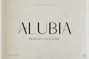 ALUBIA - modern sans serif