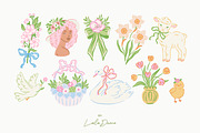 Spring Charm Clipart & Patterns, an Object Graphic by Leila Divine (Thumbnail 5 of 17)