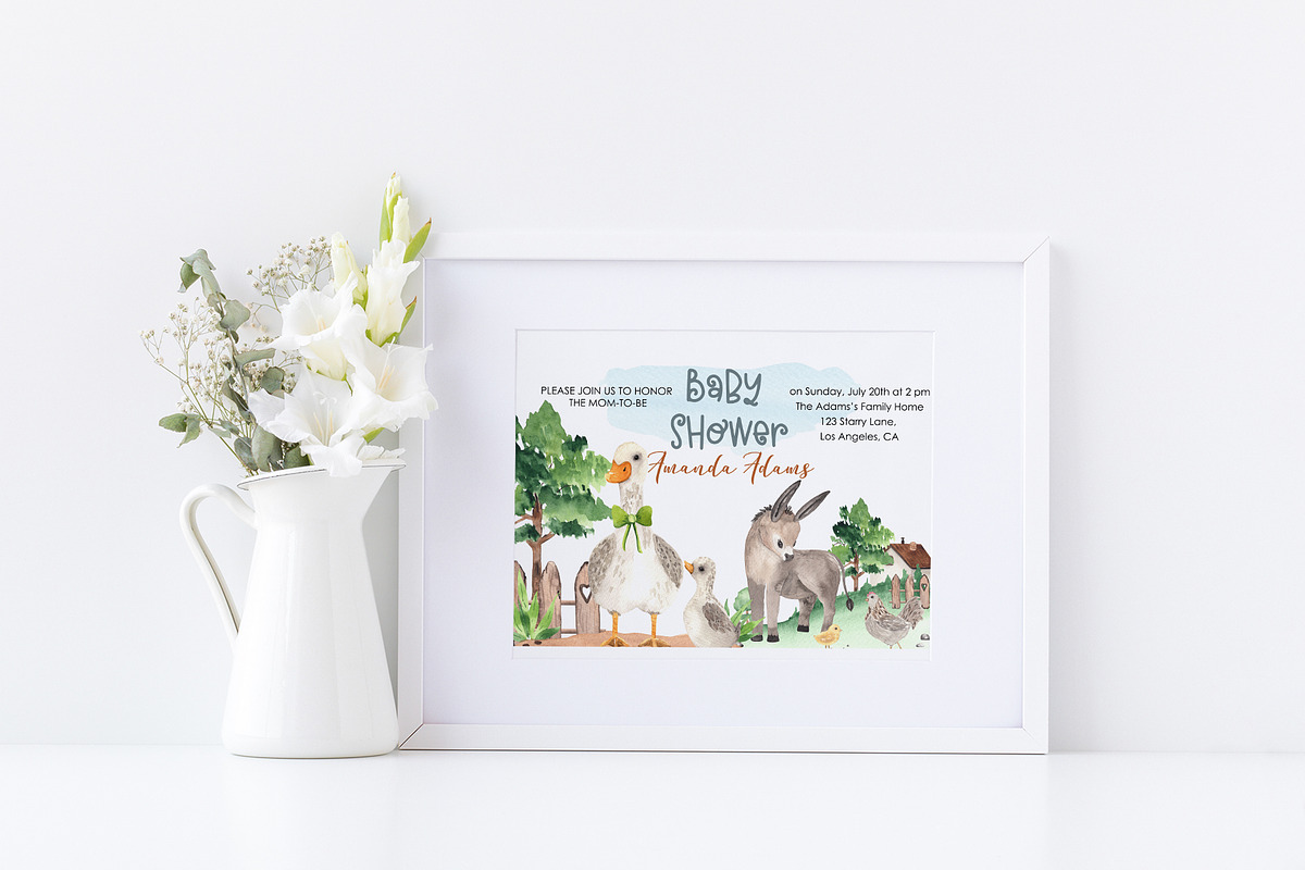 Watercolor Farm Animals, an Object Graphic by Ana-Sakuta (Photo 10 of 20)