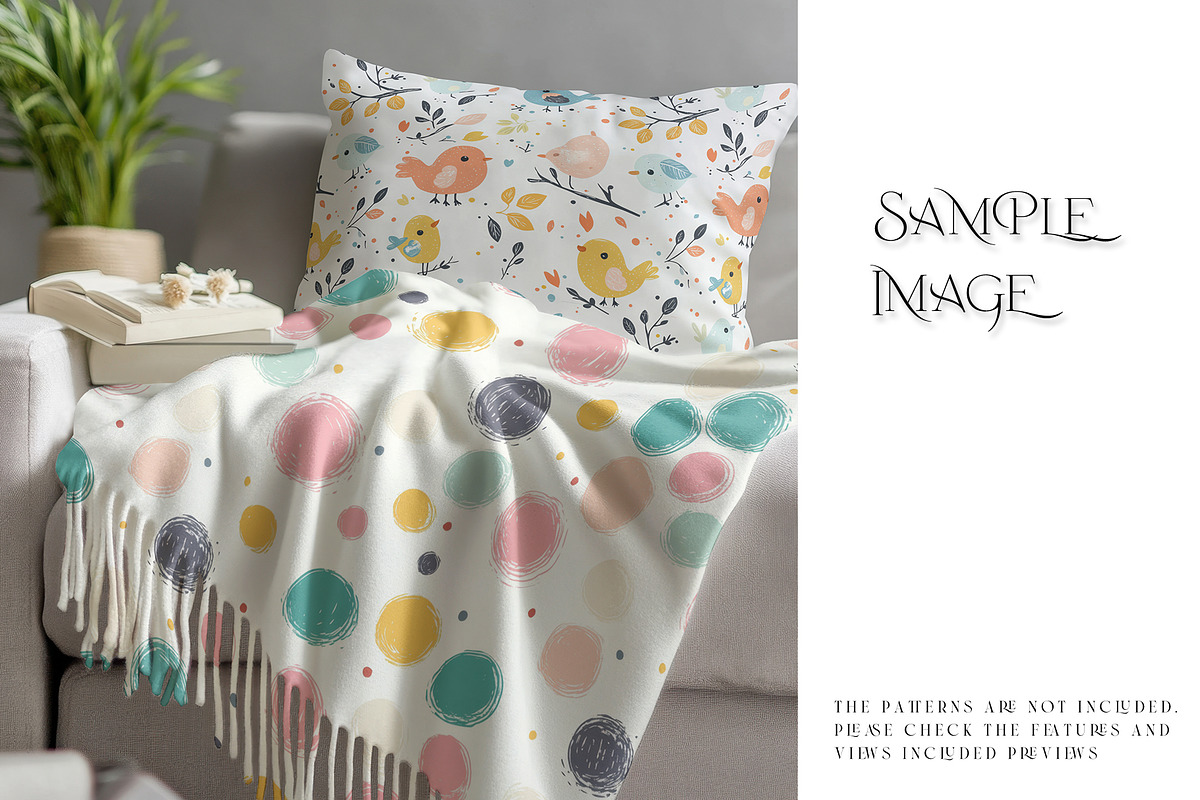 Blanket and Pillow Mockup, a Product Mockup by mock-ups (Photo 7 of 8)