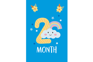 baby month poster, an Object Illustration by studiogstock