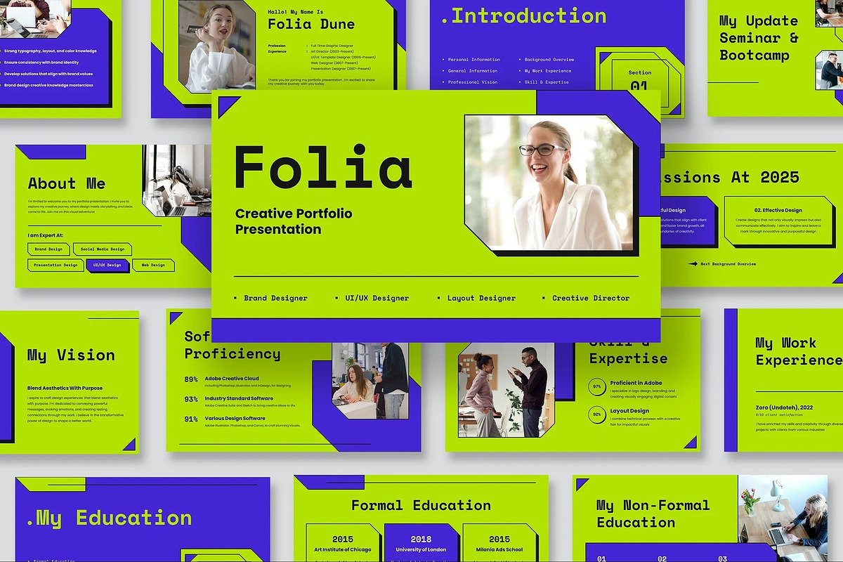 Creative Portfolio Powerpoint, a Presentation Template by Fit-tee (Photo 1 of 10)