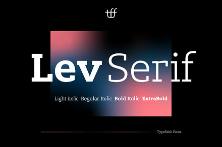 Lev Serif, a Slab Serif Font by TypeFaith Fonts