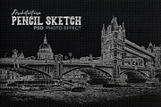 Architecture Sketch Photoshop Action, an Action Add-On by INTENTFX (Thumbnail 1 of 4)