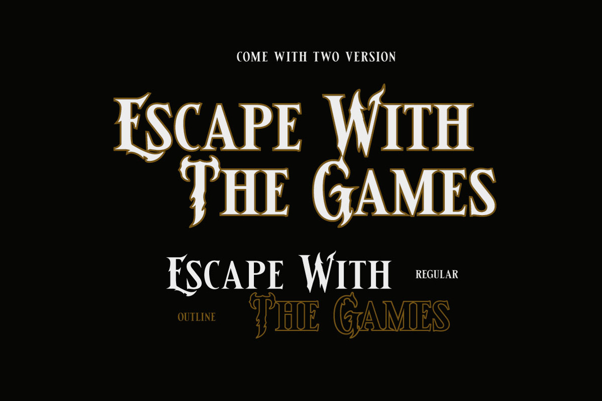 Crown Grimward Gothic Display Font, a Serif Font by Letterhend Studio (Photo 10 of 10)