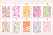 Pretty Floral Patterns & Clipart, a Pattern Graphic by Inna Moreva (Thumbnail 2 of 12)