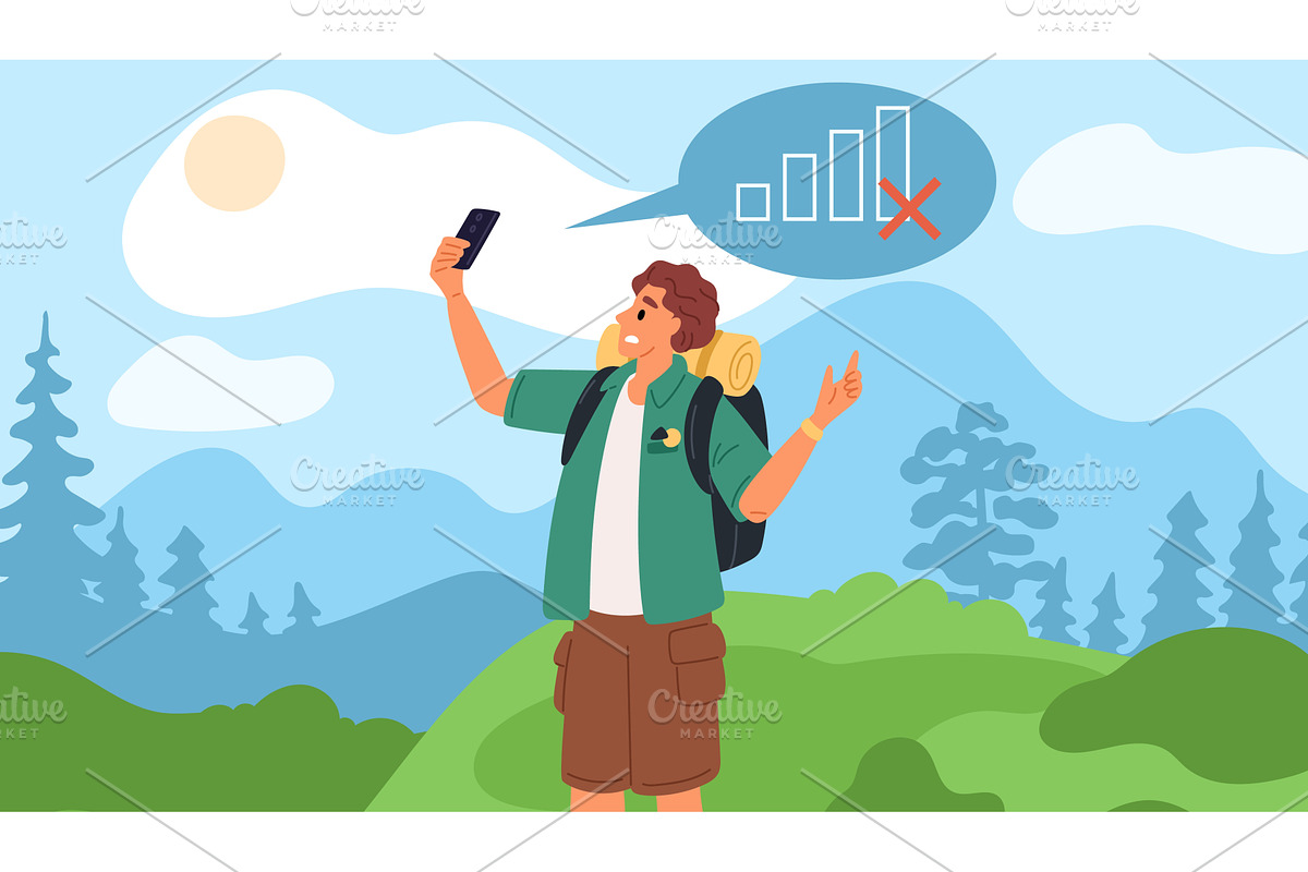 Lost traveler frustrated lack of, a Person Illustration by Vectorbuum