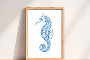 Blue Line Sea Animals PNG Clipart, an Animal Illustration by PatternPalette (Thumbnail 7 of 10)