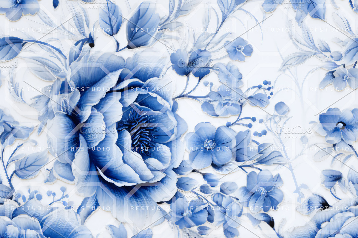 ROCOCOESQUE CHINOISERIE. Seamless, a Texture Graphic by RefinedFantasyStudio (Photo 4 of 9)