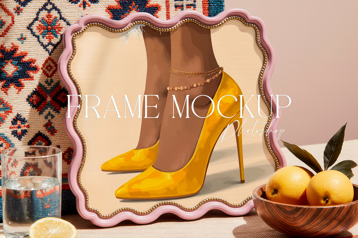 Mid Century Frame Mockup 30PSD, a Product Mockup by EkaterinaViArt (Photo 3 of 11)