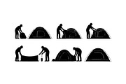 Outdoor Camping Silhouette Set, an Object Graphic by yasushie (Thumbnail 4 of 7)