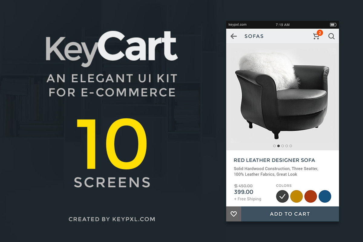 KeyCart Lite | UI Kit for eCommerce, an UI Kit Template by Thekeypixel (Photo 1 of 4)