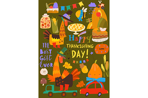 Cute Thanksgiving Set Composed of