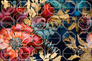 GEMSTONE BLOOMS. Seamless Patterns, a Texture Illustration by RefinedFantasyStudio (Thumbnail 4 of 9)