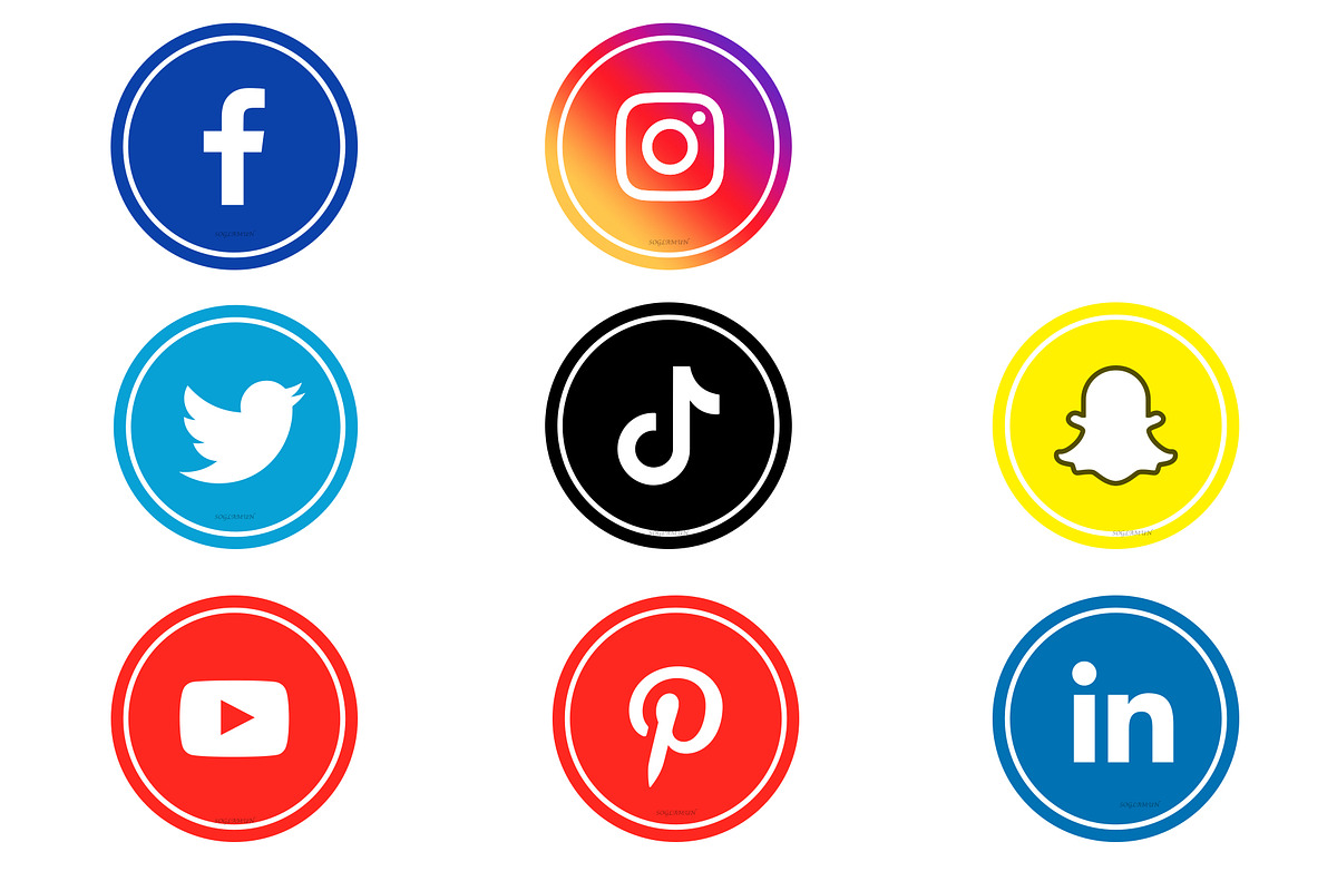 24 Modern social icons set, an Illustration by soglamun (Photo 2 of 2)