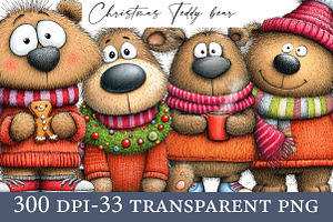 Christmas Teddy bear clipart, an Illustration by Designworld