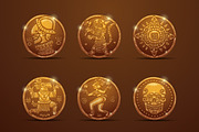 Vector aztec coins bundle, an Illustration by IvanNikulin (Thumbnail 2 of 2)