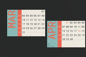 Simple 2025 Desk Calendar