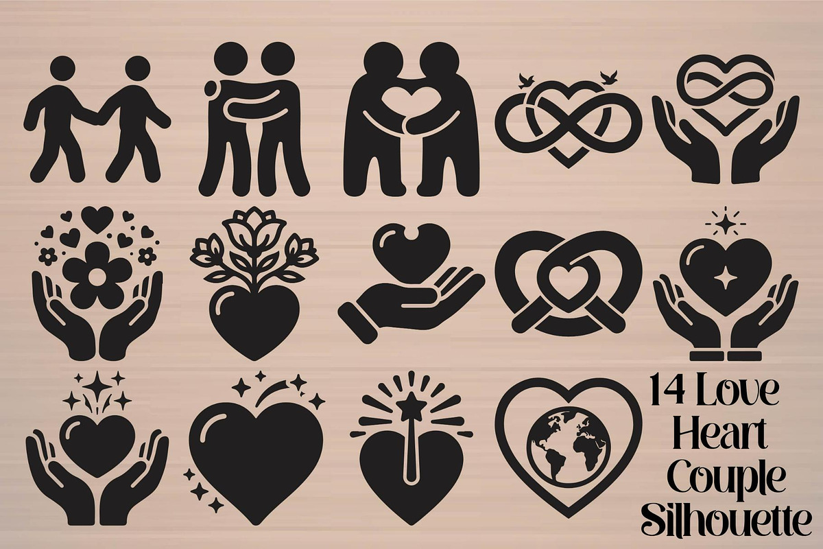 Flower Love Heart Silhouette, an Object Graphic by Gfx_Store (Photo 15 of 15)
