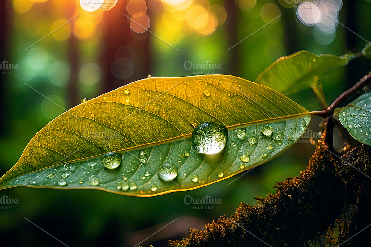 40 Rain in the forest, close up, a Background Photo by Design_Planet (Photo 5 of 14)