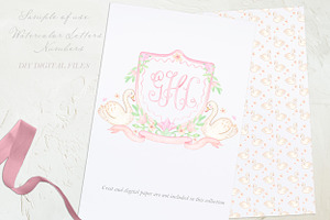 Watercolor Letters Monogram DIY