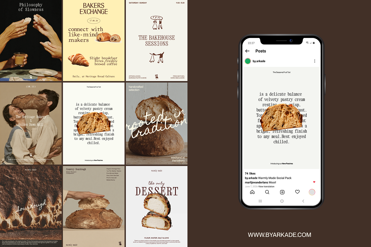Warmly Made | Ai. & Canva Templates, a Social Media Template by By Arkadë (Photo 3 of 7)