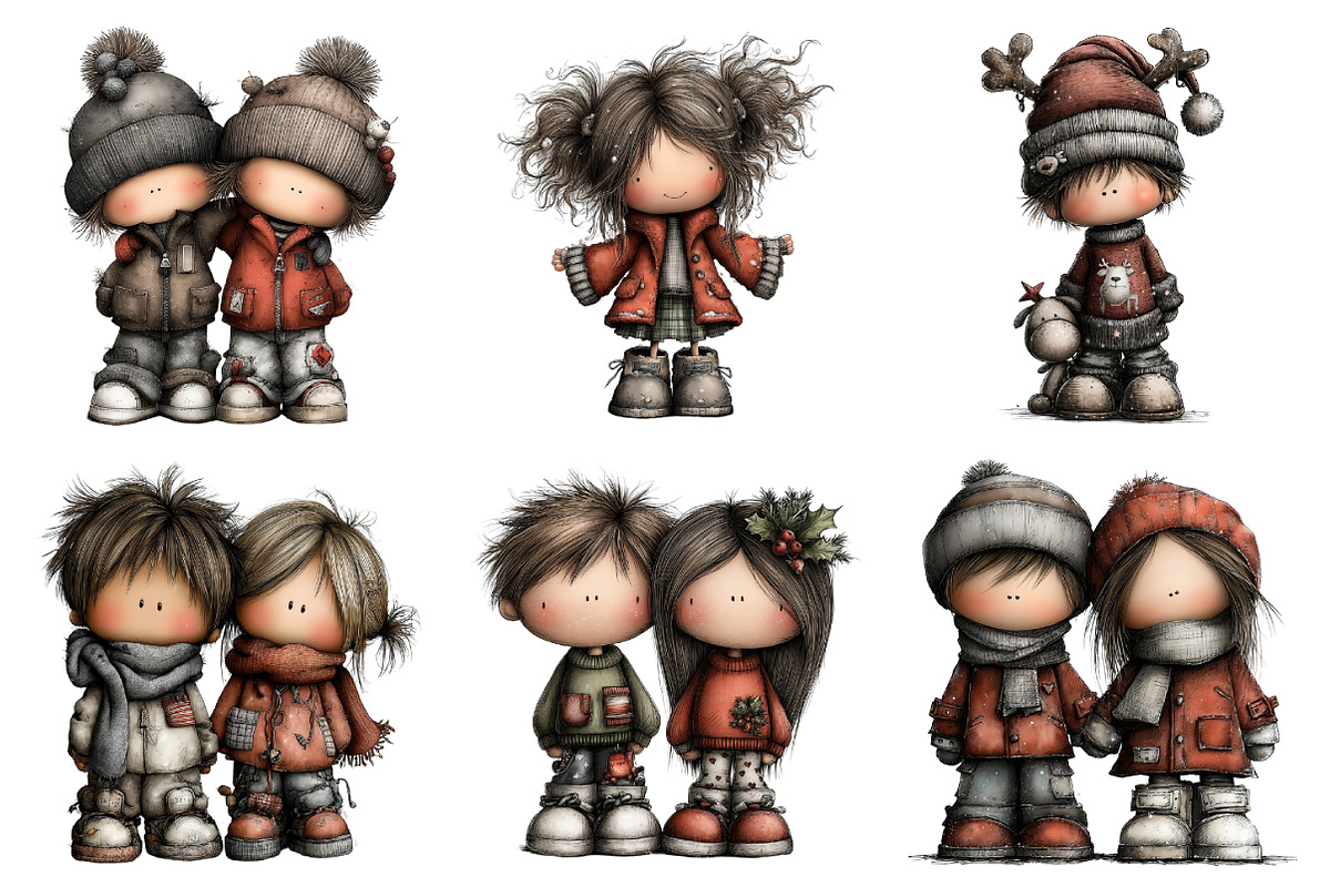 Winter Fashion Kids Clipart, an Illustration by Daily.Designs (Photo 3 of 5)